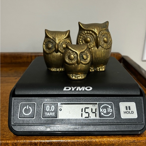 Set of 3 Brass Owls - Picture 12 of 12